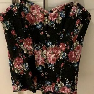 Floral pattern bustier NWOT